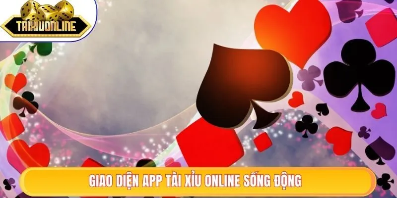 Giao diện app tài xỉu online sống động 